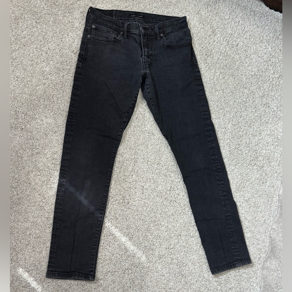 Lucky Brand Women's Dark Wash Skinny Jeans Black 30